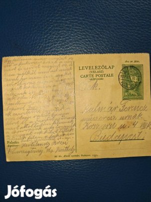 Csaknem 100 éves levelezőlap