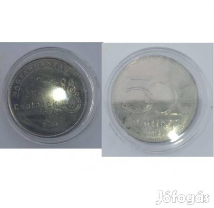 Családok éve, 50 Ft-os emlékérme, 2018. kapszulában