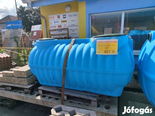 Csapadékvíz gyűjtő tartály 1000 literes, 1 kamrás, beépített szűrővel