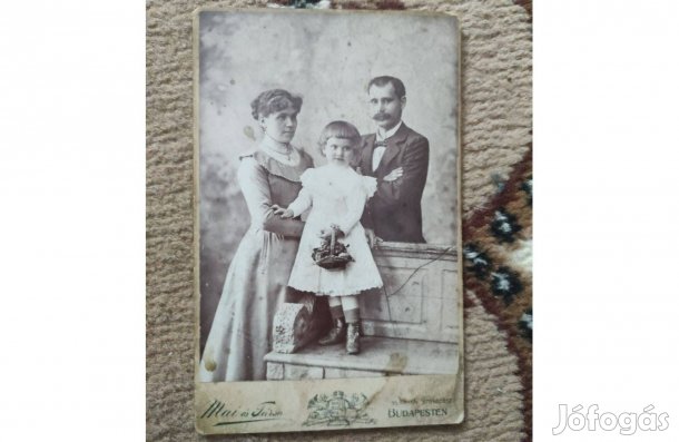 Csász. és kir. udvari fényképész kartonfotó századeleji