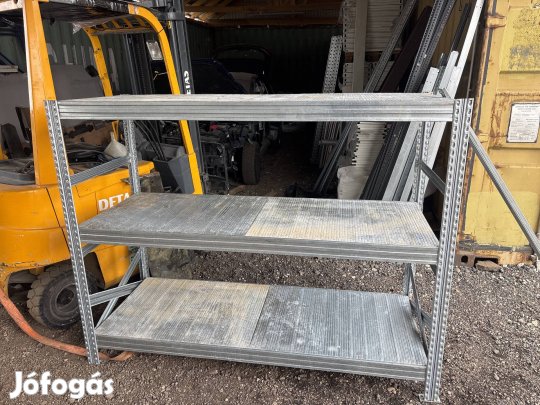 Csavarmentes nagy teherbírású használt 150x180x70.cm Salgopolc 