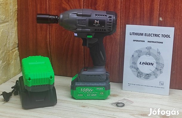 Csavarozógép, 1/2 Brushless motoros, 1600Nm nyomaték 2x 21V Li akku