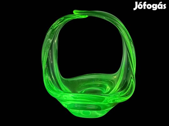 Cseh urán üveg kosár