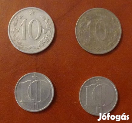 Csehszlovák 10 heller érmék