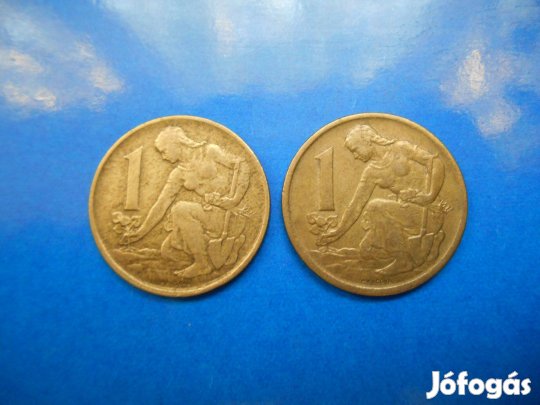 Csehszlovák 1 korona érmék