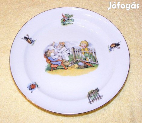 Csehszlovák mesés porcelán tányér