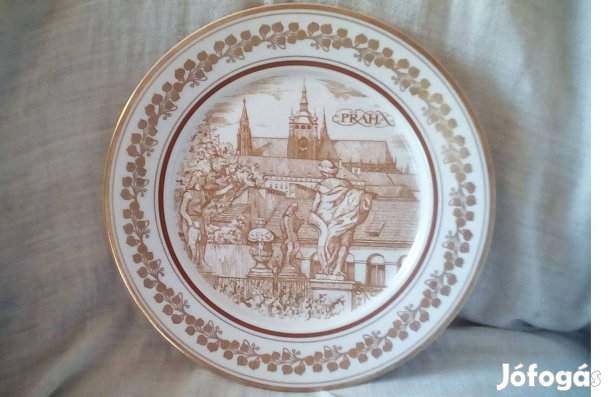 Csehszlovák porcelán dísztányér