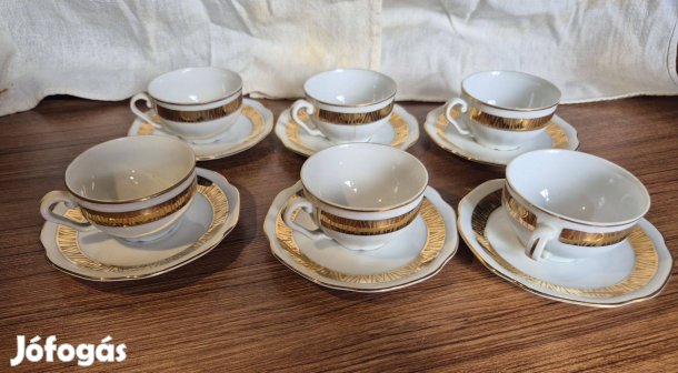 Csehszlovák teáscsésze készlet