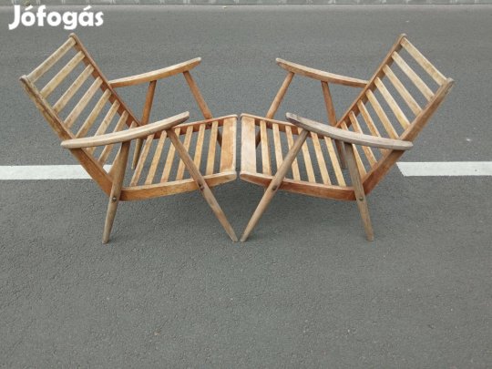 Csehszlovák tömörfa fotelek
