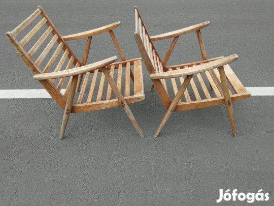 Csehszlovák tömörfa fotelek
