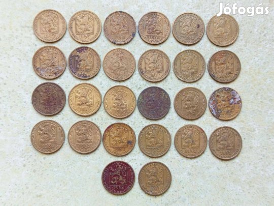 Csehszlovákia 26 db vegyes Érme 20 Halierov Heller 1972-1989