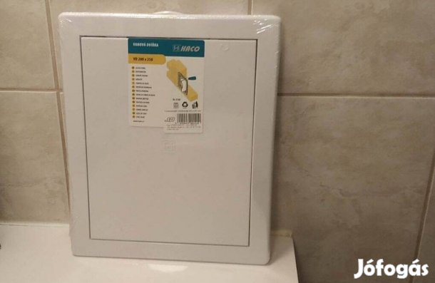 Csempeajtó, fehér műanyag, 20x25 cm, új