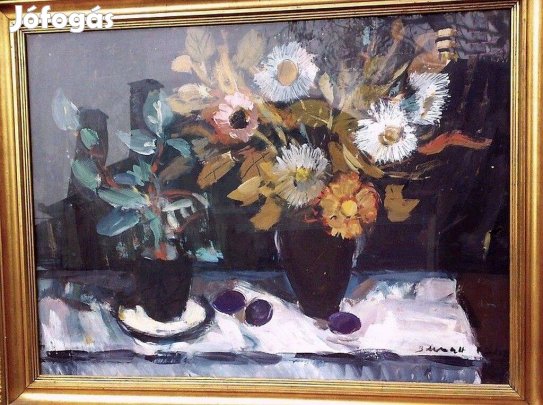Csendélet az őszi virágok színeivel, Balogh Ervin képcsarnokos műve