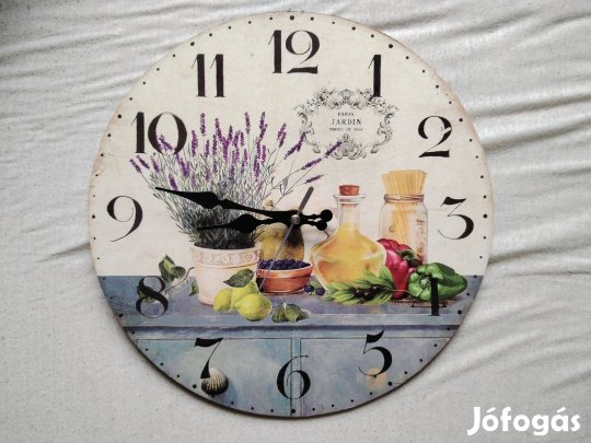 Csendéletet ábrázoló falióra