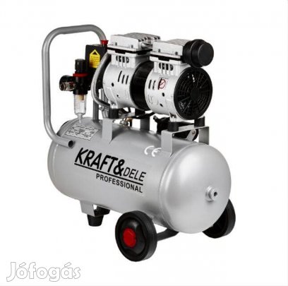 Csendes 59dB olajmentes új kompresszor 24 liter tartály 1200Watt 8 bar