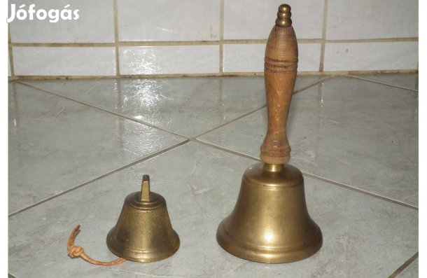 Csengettyű párban harang réz kolomp 2 db. egyben