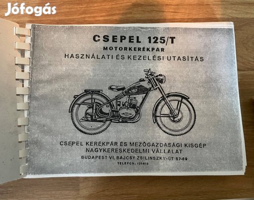 Csepel 125/T kezelési útmutatók