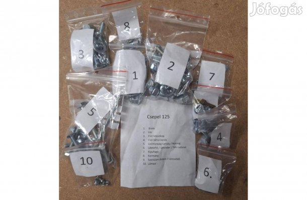 Csepel 125 blokk és váz csavar készlet