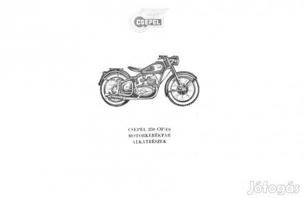 Csepel 250 es motorkerékpár alkatrész katalógus