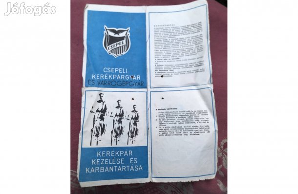 Csepel kerékpár kezelése és karbantartása 1800 Ft