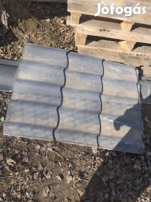 Cserepeslemez trapézlemez új 2db 80x120cm íves kúpelem 2m