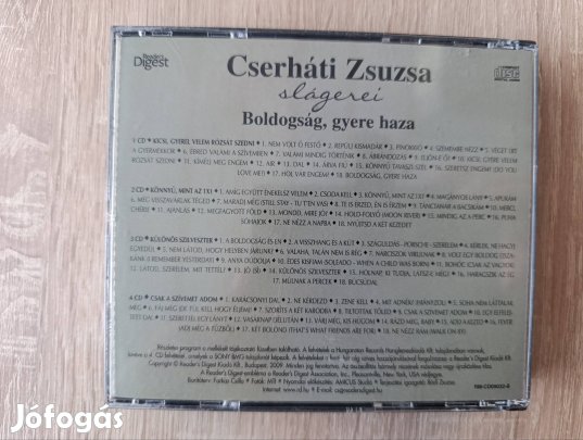 Cserháti Zsuzsa Boldogság gyere haza Reader's Digest 5xcd box