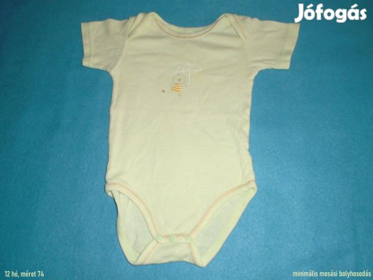 Csibe mintás rövid ujjú body 12 hó (méret 74)