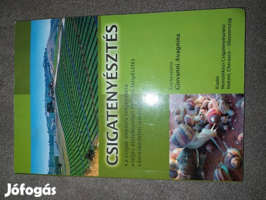 Csigatenyésztés című könyv eladó