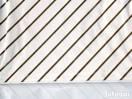 Csíkos PVC asztalterítő 160x148 cm vízálló műanyag asztal terítő