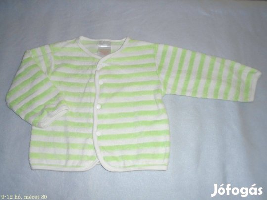 Csíkos és patentos pulóver 9-12 hó (méret 80)