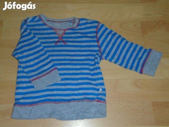 Csíkos hosszú ujjú felső 6-9 hó (méret 74)