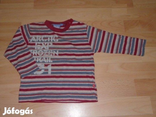 Csíkos hosszú ujjú póló felső 6-9 hó (méret 74)