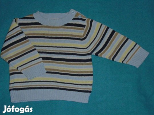 Csíkos kék Name it pulóver 9-12 hó (méret 80)