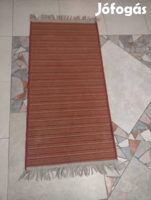 Csíkos narancssárga szőnyeg 60x120 cm újszerű 