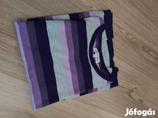 Csíkos pamut kötött női felsőrész M