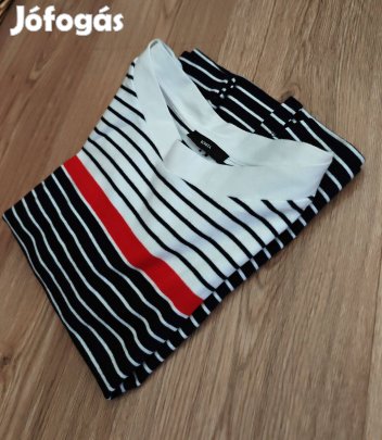 Csíkos pamut kötött női vékony felső S