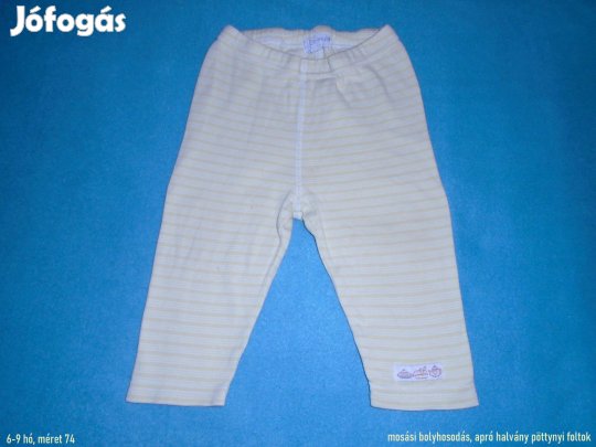 Csíkos pamut nadrág 6-9 hó (méret 74)