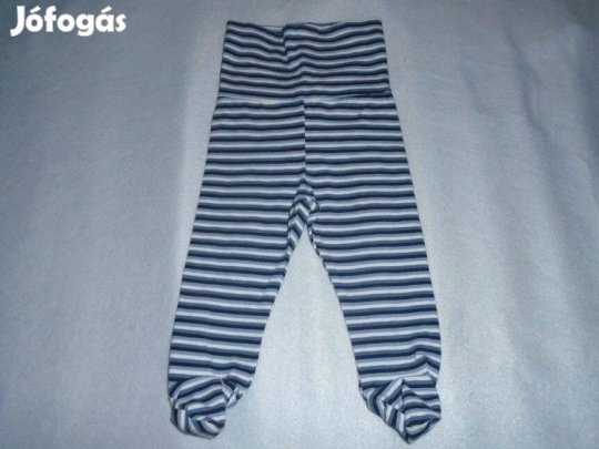 Csíkos talpas nadrág pocaknadrág 3-6 hó (méret 68) kék
