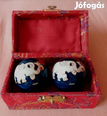 Csikung golyók,saját dobozában,szinte újak,meditációs eszköz!/56