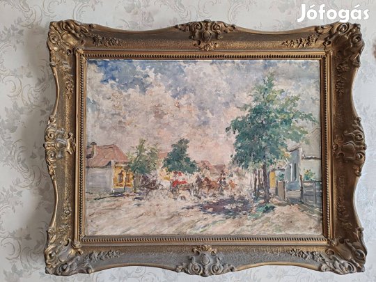 Csillag József festmények antik képkeretben