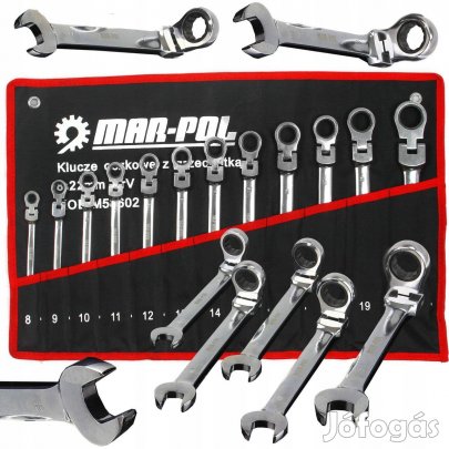 Csillag-villás racsnis kulcs készlet 12db 8-22mm - M58602