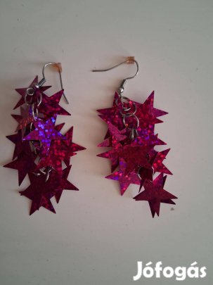 Csillagos flitteres fülbevaló
