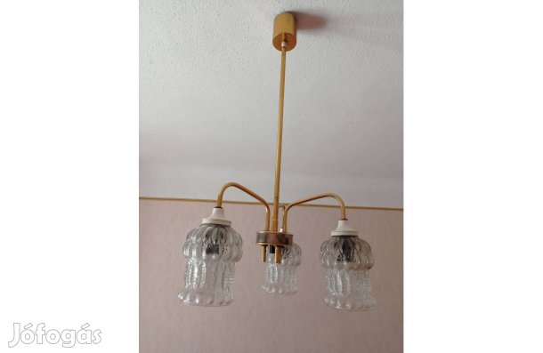 Csillár 3 ágú üvegbúrás