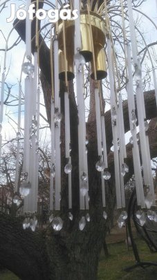 Csillár Üvegpálcás réz menyezeti lámpa függeszték