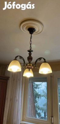 Csillár, lámpa Reccagni Angelo gyártmányú, L 3510/3 típusú, háromkarú