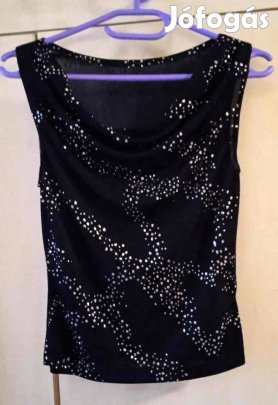 Csillogó díszítéses pille könnyű ujjatlan felső