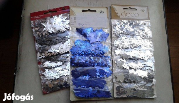 Csillogó fém dekoráció, karácsonyi dísz