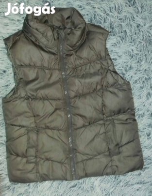 Csillogó hatású barna meleg pufi mellény 104-110