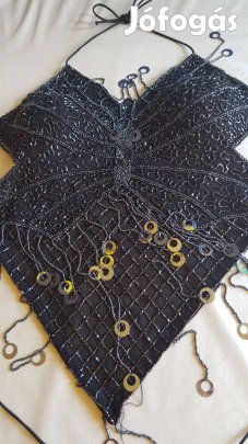 Csillogós felsőrész bulira megkötős, méretezhető