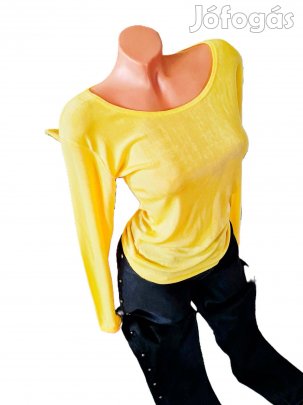 Csinos Női Hosszú Ujjú, Nap Sárga Blúz. (Méret: XL Kód: BLU 133
